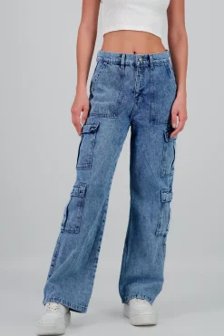 Shasa Cargo Jeans Flap Pockets