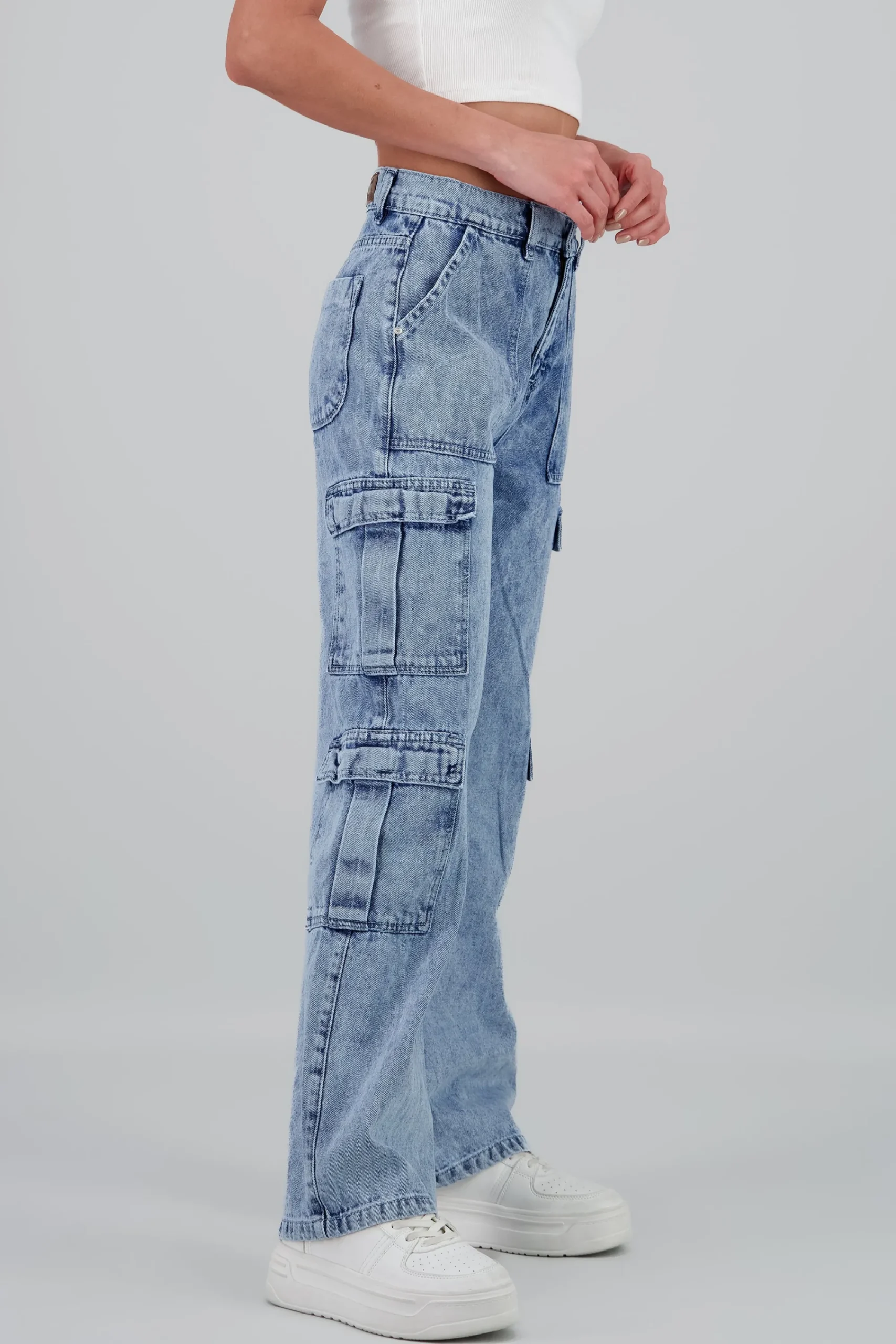 Shasa Cargo Jeans Flap Pockets