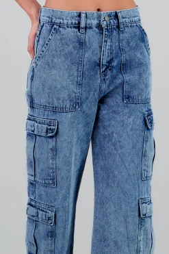 Shasa Cargo Jeans Flap Pockets