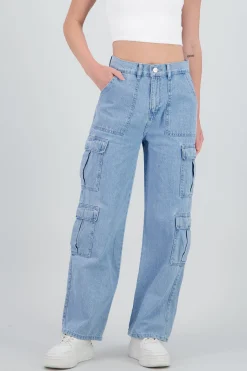 Shasa Cargo Jeans Flap Pockets