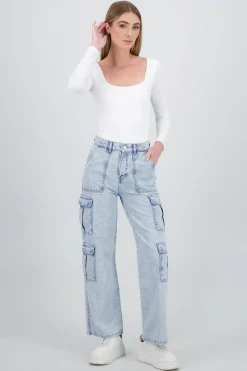Shasa Cargo Jeans Flap Pockets