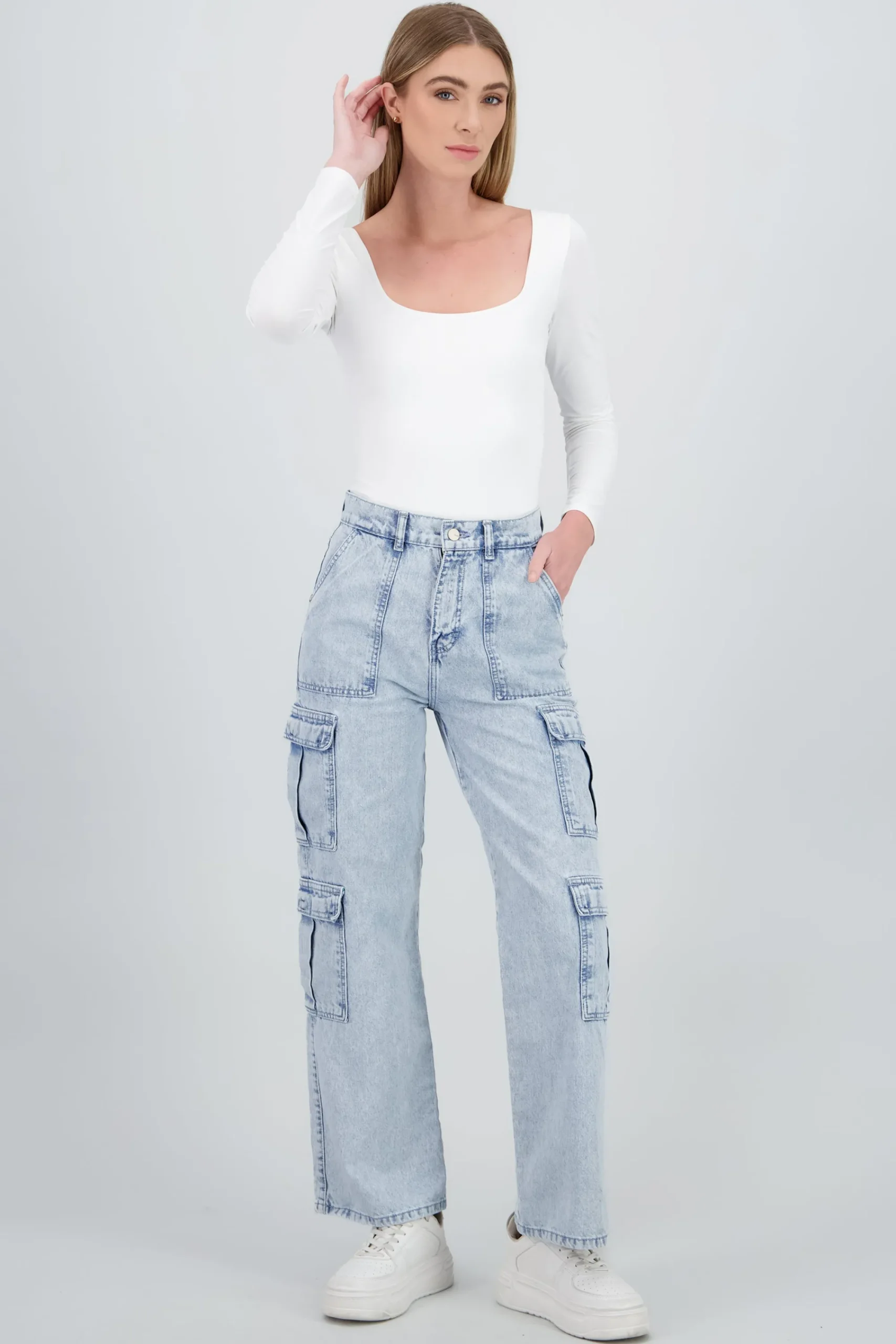 Shasa Cargo Jeans Flap Pockets