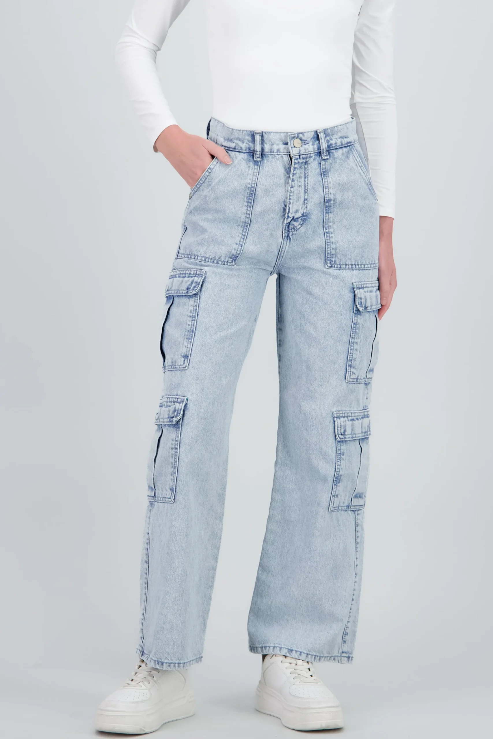 Shasa Cargo Jeans Flap Pockets
