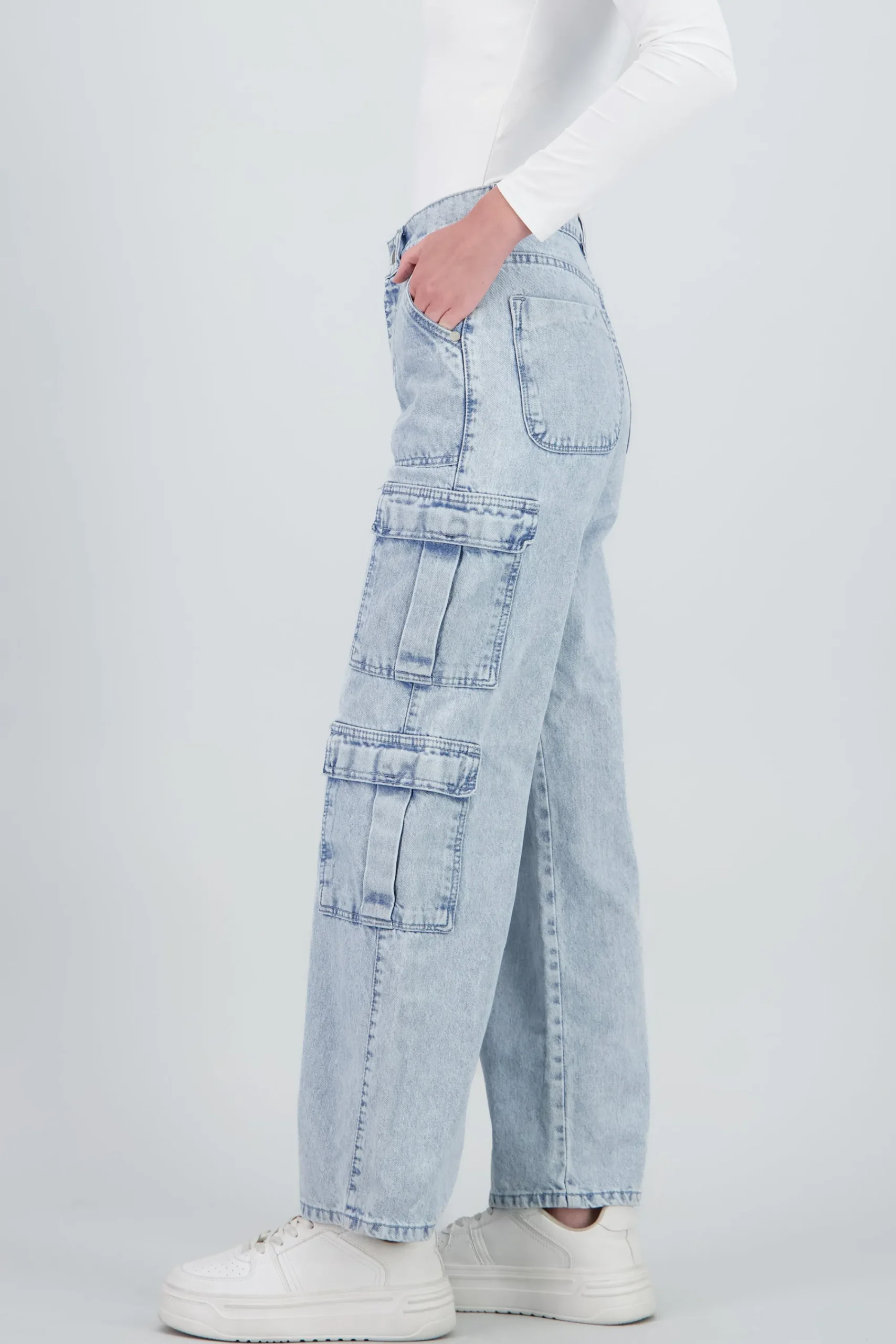 Shasa Cargo Jeans Flap Pockets