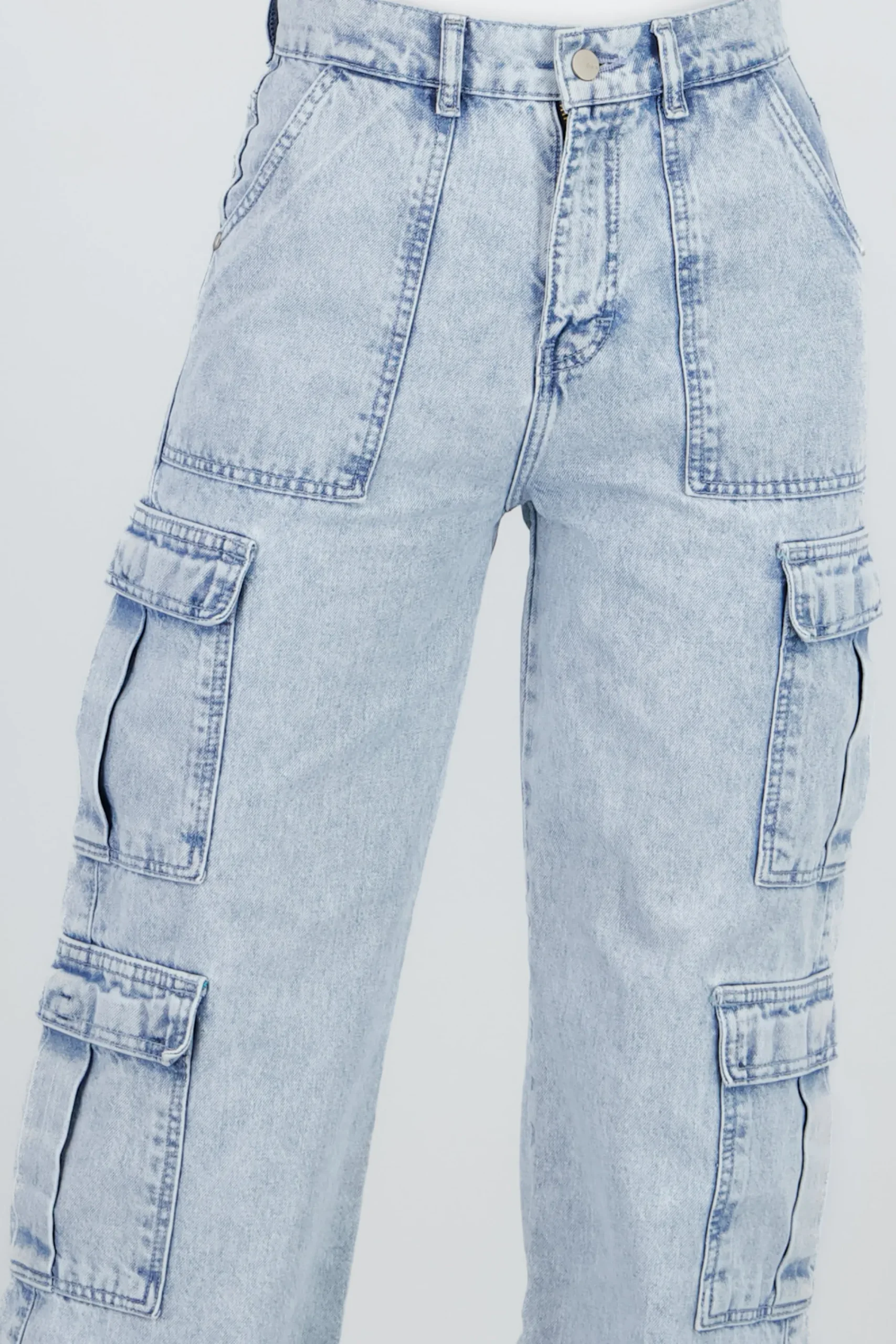 Shasa Cargo Jeans Flap Pockets
