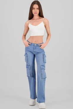 Shasa Cargo Jeans With Pockets
