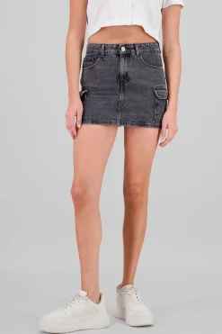 Shasa Cargo Mini Skirt with 2 Pockets