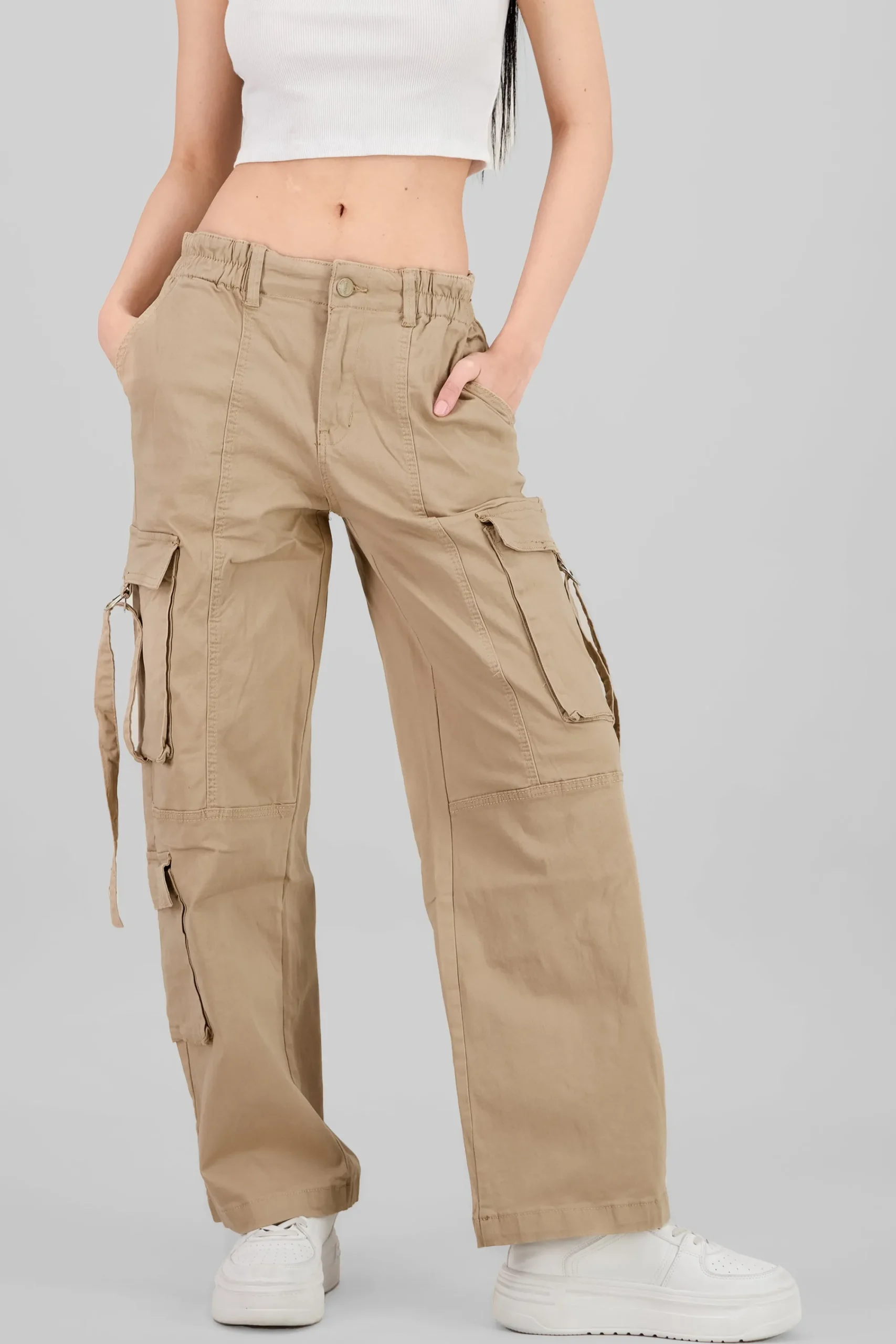Shasa Cargo Pants with Drawstrings
