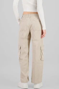 Shasa Cargo Pants with Three Pockets and Straps
