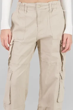 Shasa Cargo Pants with Three Pockets and Straps