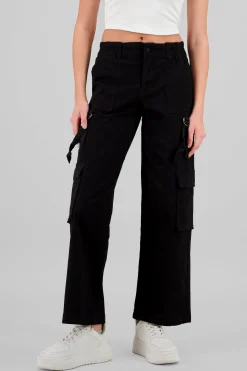 Shasa Cargo Pants with Three Pockets and Straps