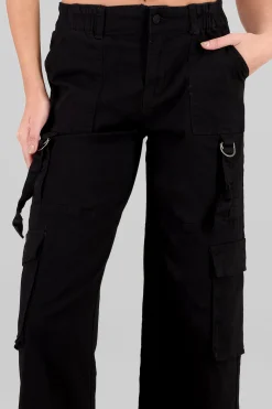 Shasa Cargo Pants with Three Pockets and Straps