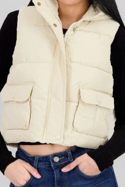 Shasa Cargo Pocket Cropped Vest