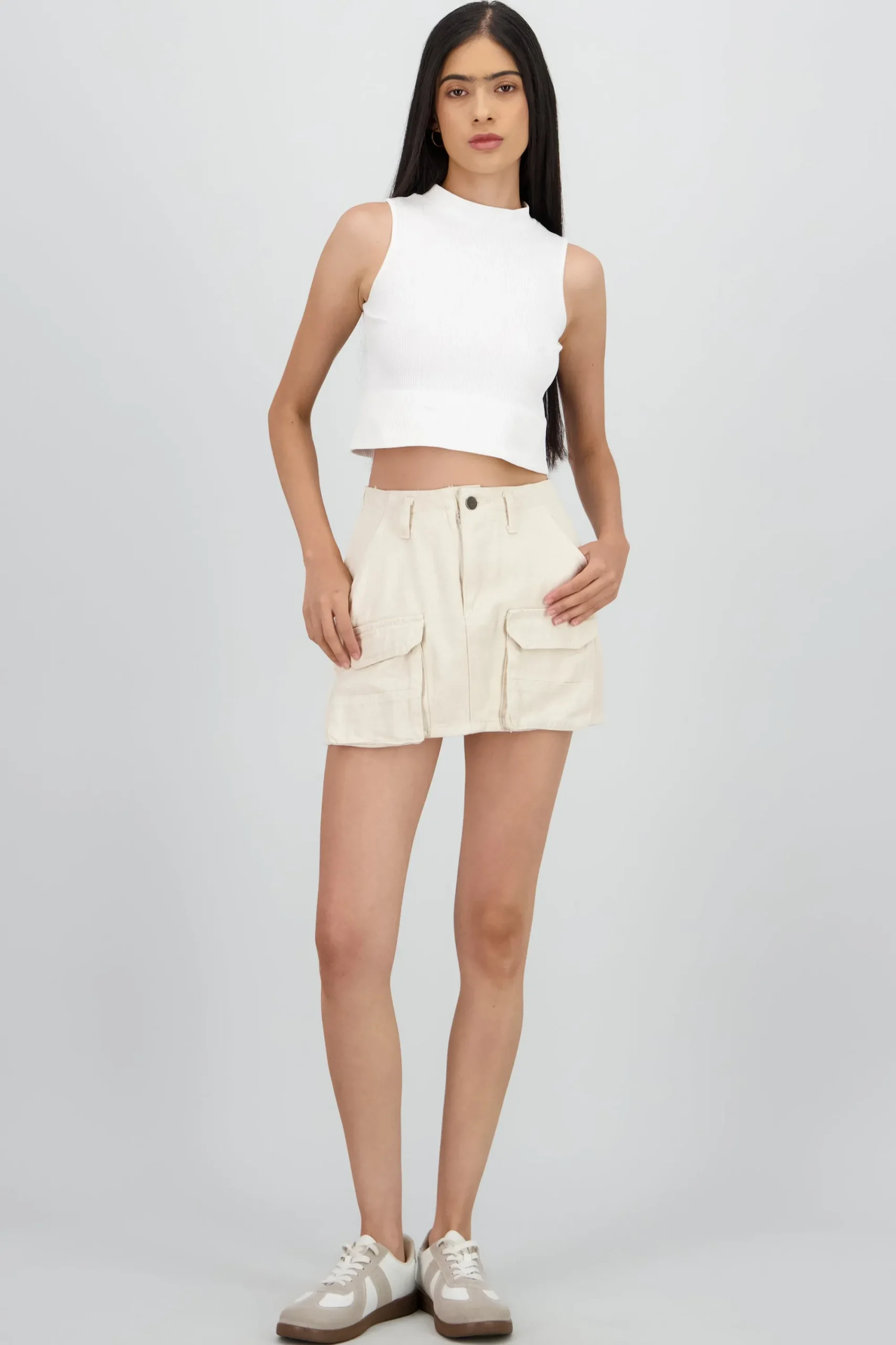 Shasa Cargo Pockets Denm Skirt