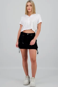 Shasa Cargo Skirt With 2 Pockets And Rings