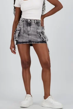 Shasa Cargo Skirt With 2 Pockets And Rings