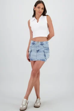 Shasa Cargo Skirt with two large pockets