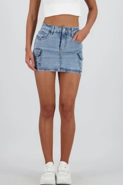 Shasa Cargo Skirt with Two Pockets