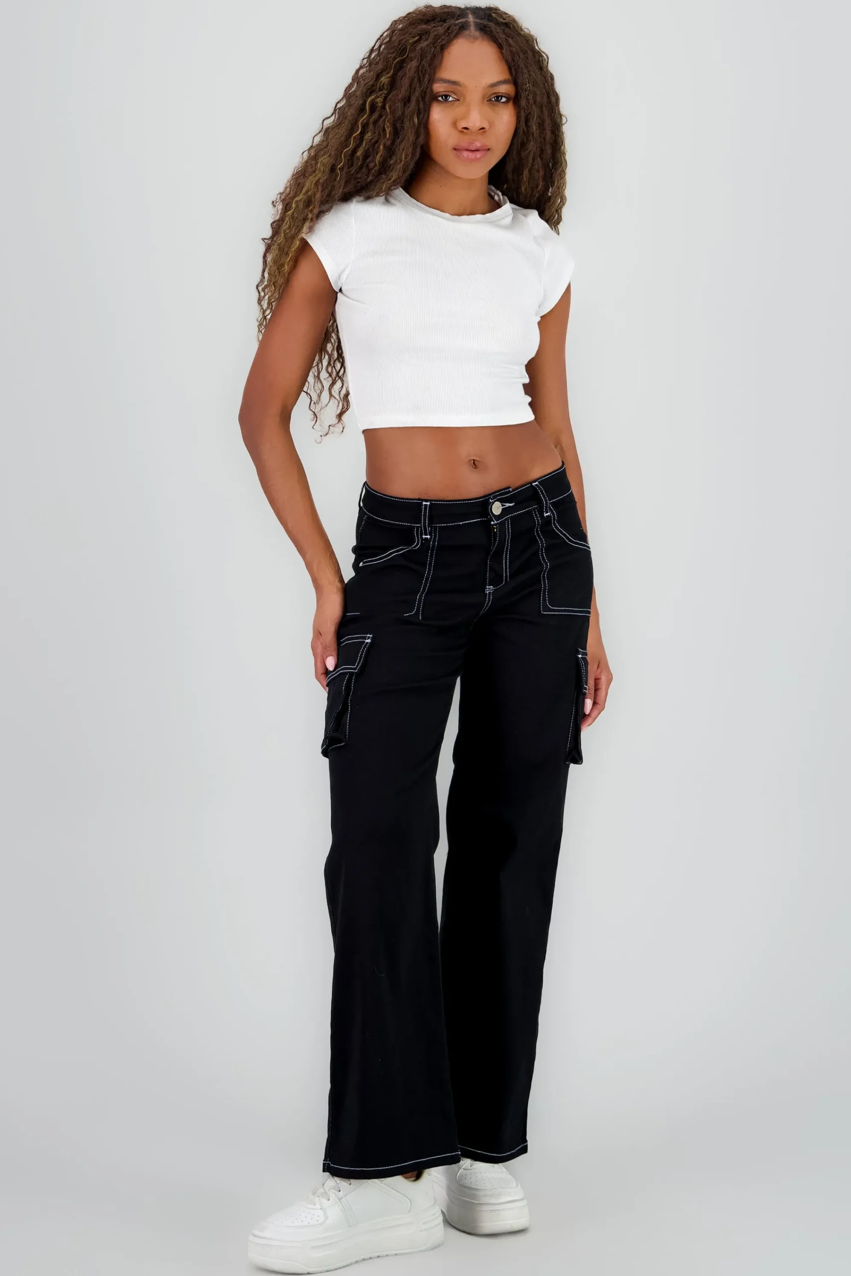 Shasa Cargo Wide Leg Jeans