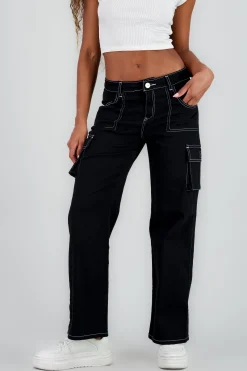 Shasa Cargo Wide Leg Jeans