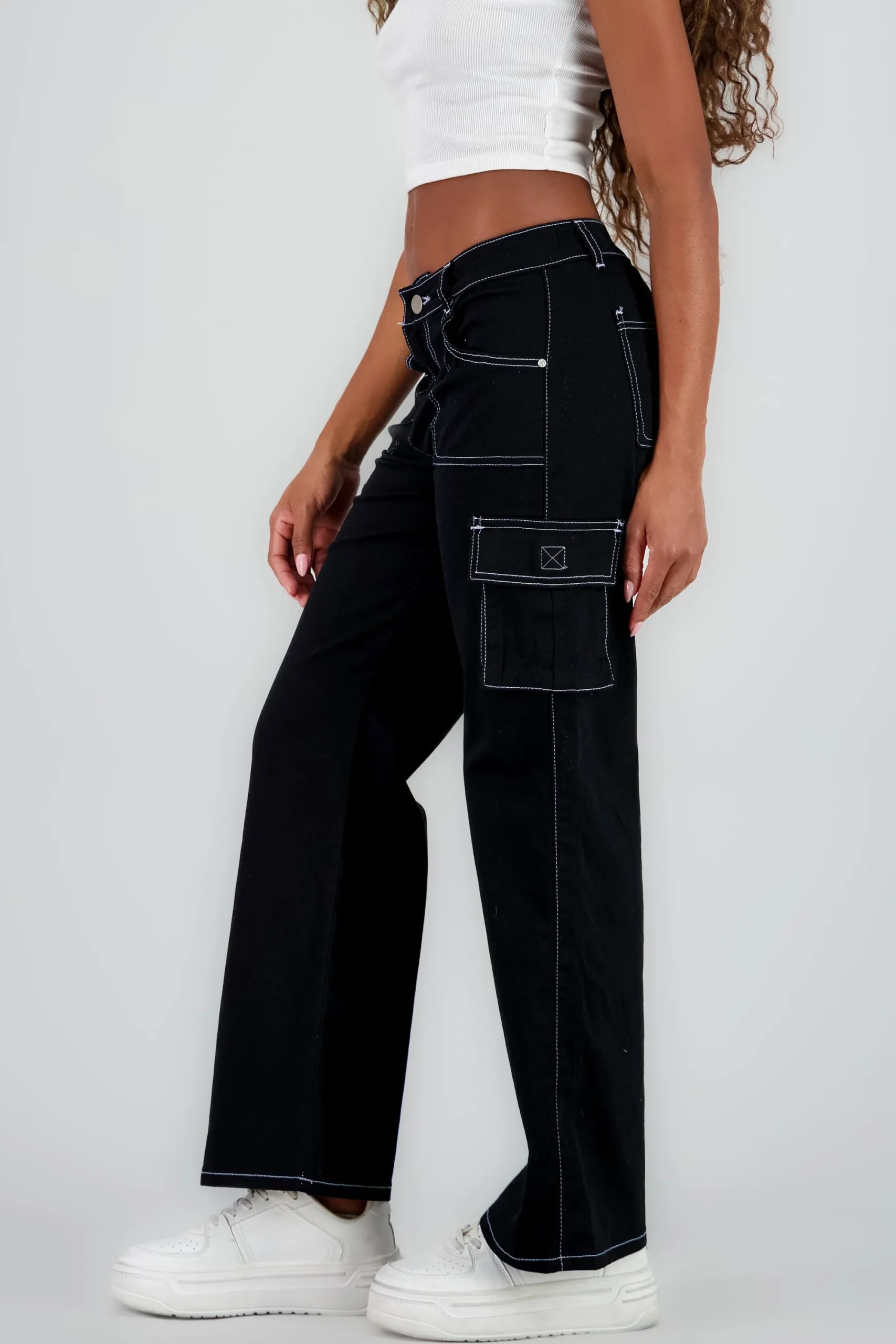 Shasa Cargo Wide Leg Jeans