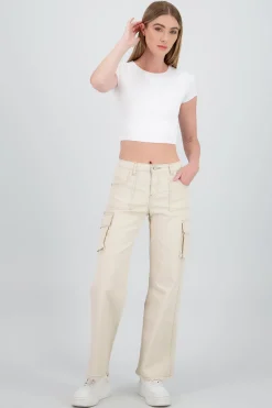 Shasa Cargo Wide Leg Jeans
