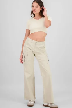 Shasa Cargo Wide Leg Pocket Jeans