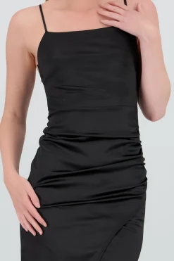 Shasa Casacade Neck Dress With Slit