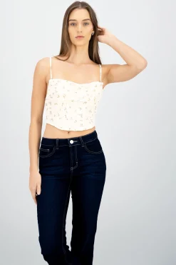 Shasa Cascade Neck Floral Corset