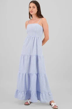 Shasa Checkered Maxi Dress