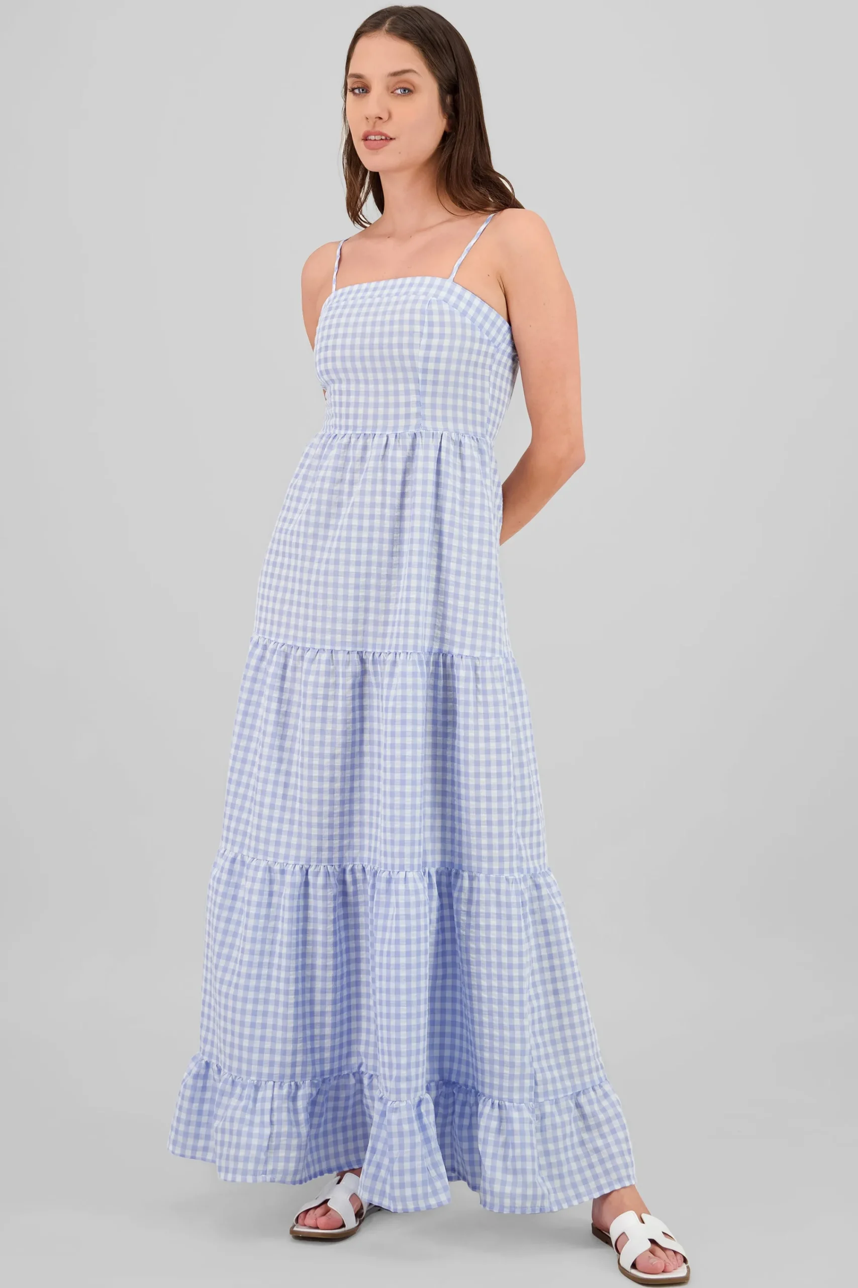Shasa Checkered Maxi Dress