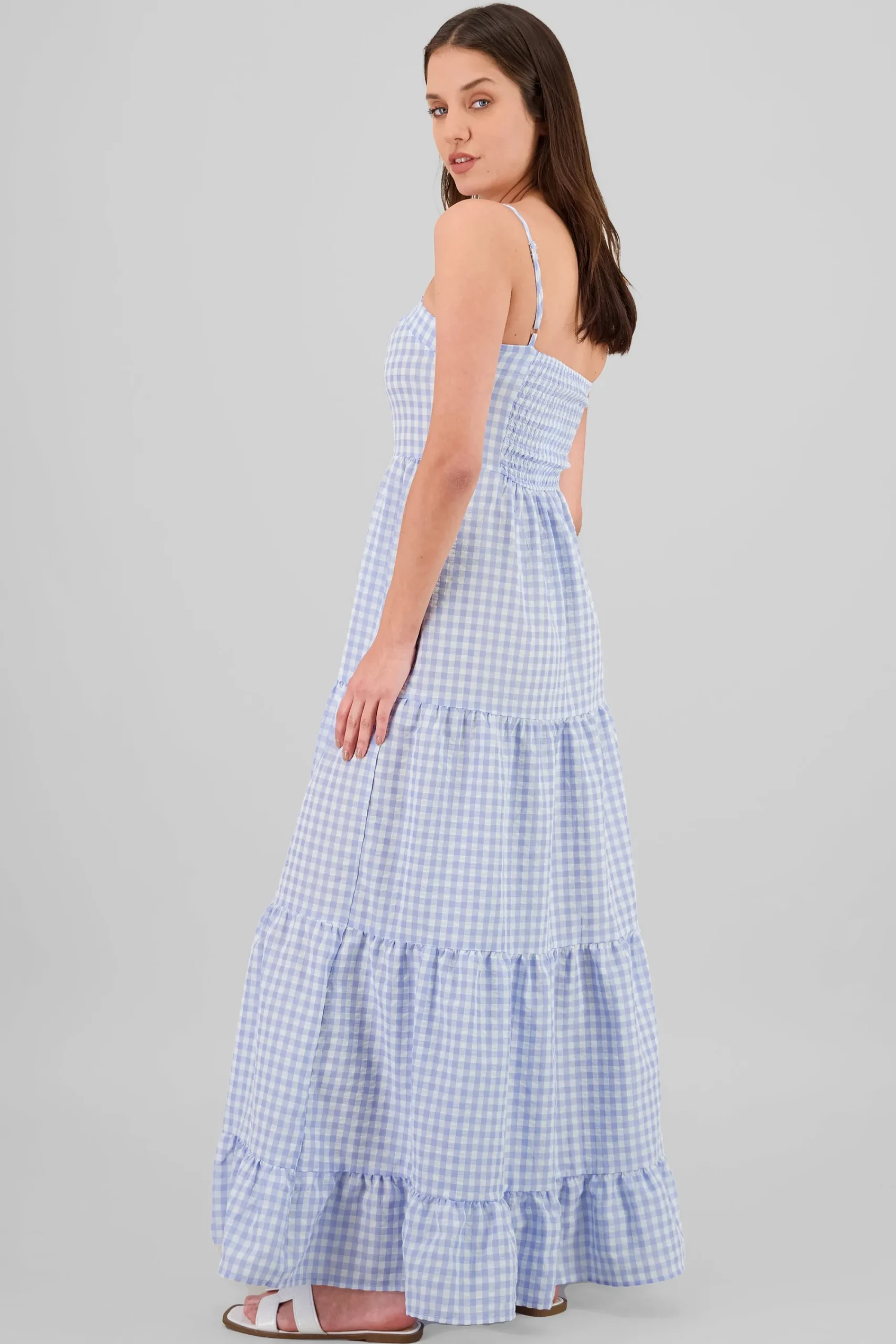 Shasa Checkered Maxi Dress