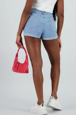 Shasa Cherry Embroidered Denim Shorts