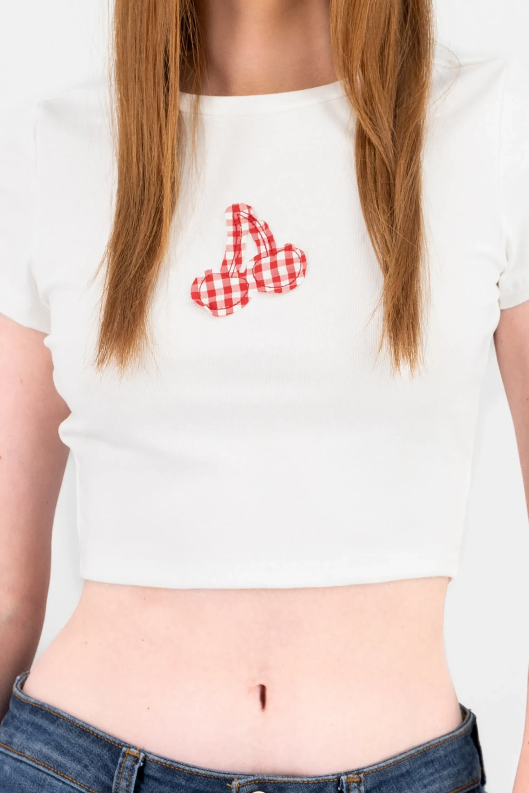 Shasa Cherry Gingham T Shirt