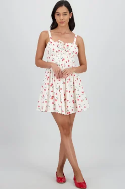 Shasa Cherry Print Mini Corset Dress