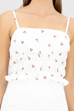 Shasa Cherry Print Top