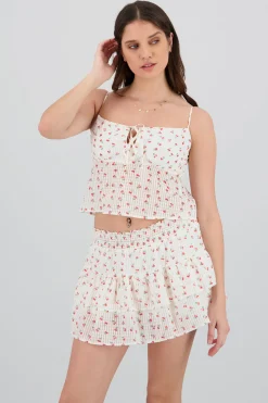 Shasa Cherry Print Top
