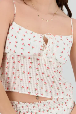 Shasa Cherry Print Top