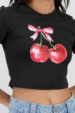 Shasa Cherry Printed T Shirt