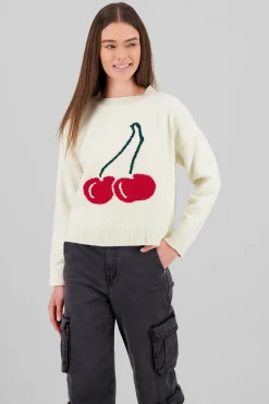 Shasa Cherry Short Knit Sweater