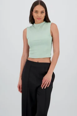 Shasa Chic Thin Ribbed Sleeveless Top
