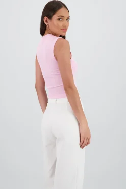 Shasa Chic Thin Ribbed Sleeveless Top