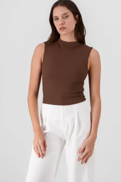 Shasa Chic Thin Ribbed Sleeveless Top