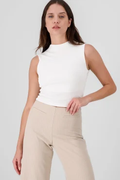 Shasa Chic Thin Ribbed Sleeveless Top