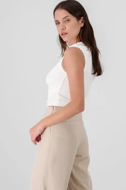 Shasa Chic Thin Ribbed Sleeveless Top