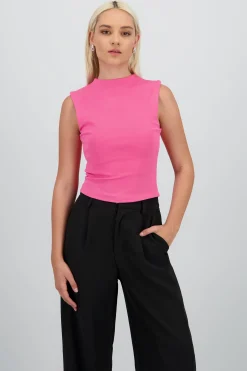 Shasa Chic Thin Ribbed Sleeveless Top