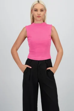Shasa Chic Thin Ribbed Sleeveless Top