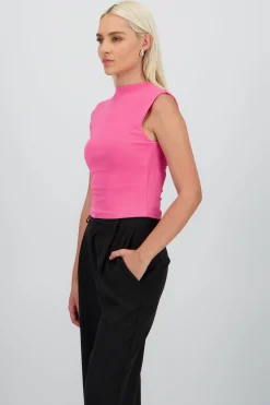 Shasa Chic Thin Ribbed Sleeveless Top