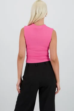 Shasa Chic Thin Ribbed Sleeveless Top