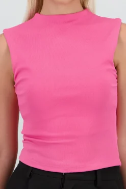 Shasa Chic Thin Ribbed Sleeveless Top
